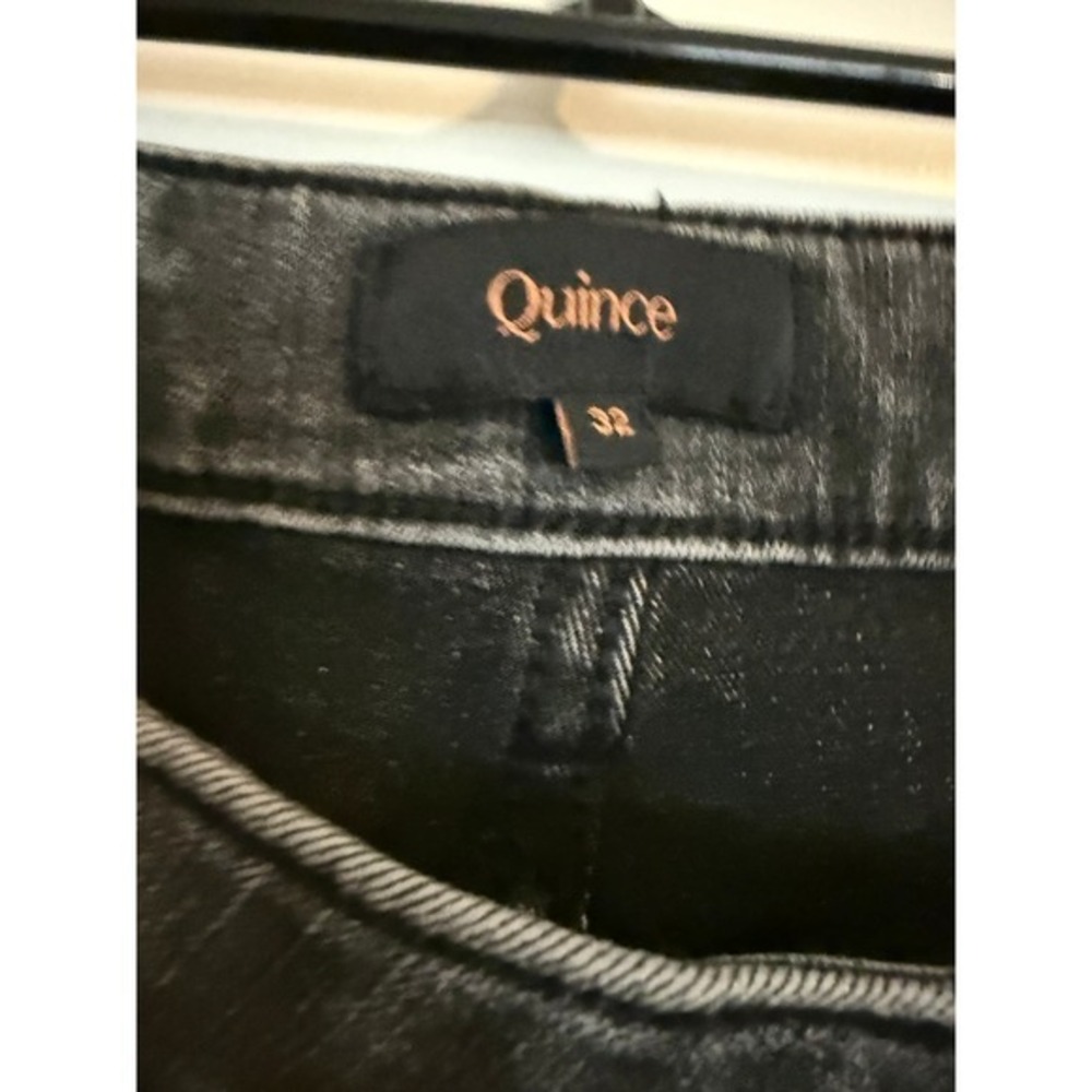 Quince Bella Stretch Straight Jeans Greyed Out Faded Black Size 32 W-PNT-189 - Picture 4 of 12